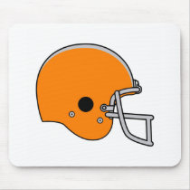 Orange football helmet mousepads