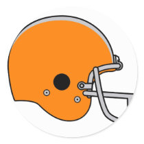 Orange football helmet stickers