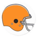Orange football helmet stickers