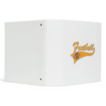 Orange football logo vinyl binder