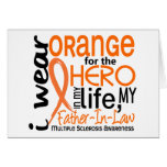 Orange For Hero 2 Father-In-Law MS Greeting Cards
