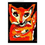 Orange Fox Card by Katie Pfeiffer