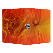 Orange Fractal Vinyl Binders