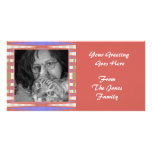 orange  frame custom photo card