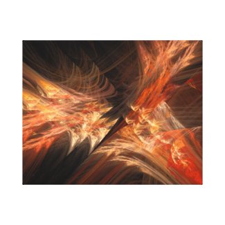 Orange Fusion Wrapped Canvas Print
