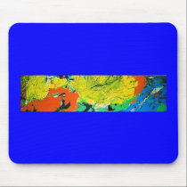 Orange Gator with a Yellow Afro mousepads
