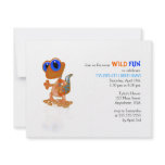 Orange Gecko Birthday Invitation