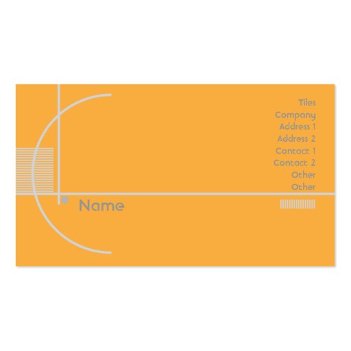 Orange Geometric - Business Business Card Templates (front side)