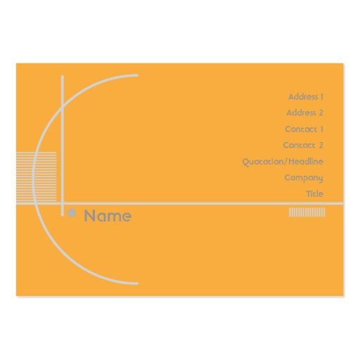 Orange Geometric - Chubby Business Card Templates (front side)