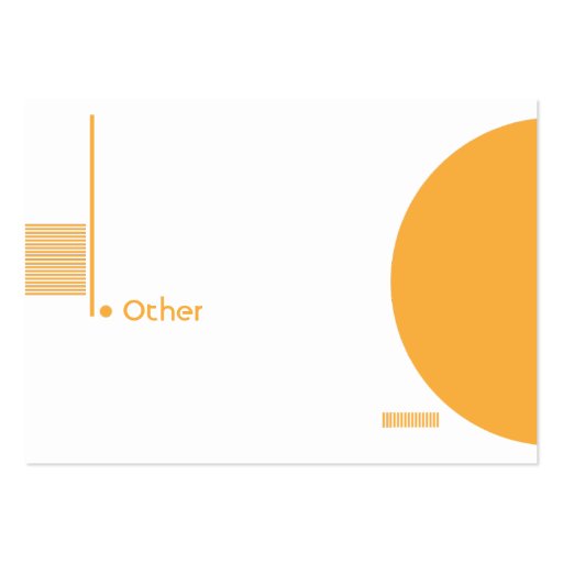 Orange Geometric - Chubby Business Card Templates (back side)
