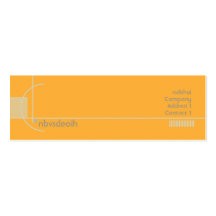 Orange Geometric - Skinny Business Card