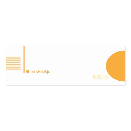 Orange Geometric - Skinny Business Card (back side)