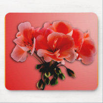 Orange Geranium blossom,  Customize by adding copy mousepads