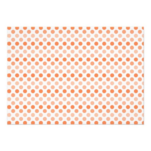 Orange Gerber Polka Dot Bridal Shower Invitation