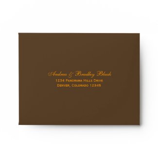 Orange Gerbera Daisy A-2 Size Wedding Envelopes envelope