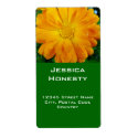 orange gerbera daisy flower address labels