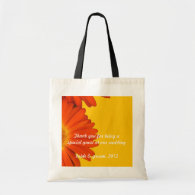 orange gerbera daisy flowers bag