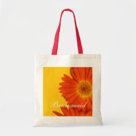 orange gerbera daisy flowers canvas bags