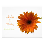 Orange Gerbera Daisy Response Card Personalized Invitations