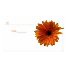 Orange Gerbera Daisy Special Occasion Place Card Business Card