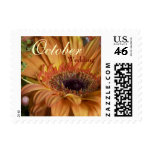 Orange Gerbera • October Wedding Stamp