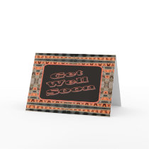 orange get well soon cards by DonnaGraysonAbstract orange get well soon cards