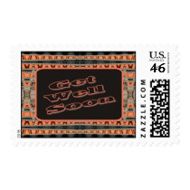 orange get well soon postage by DonnaGraysonAbstract orange get well soon postage
