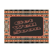 orange get well soon postcards by DonnaGraysonAbstract orange get well soon postcards