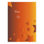 Orange Gift Tag With Stars