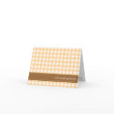 Orange gingham ribbon custom photo thank you card