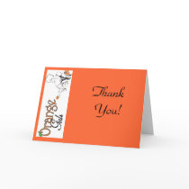 Orange Girl Thank you notes cards