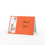 Orange Girl Thank you notes cards