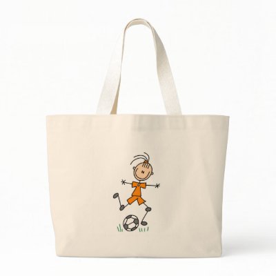 Orange Girls Soccer Bag by stick_figures