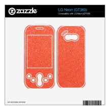 Orange glitter decal for LG neon