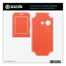 Orange glitter decal for LG rumor2