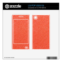 Orange glitter decal for the LG POP