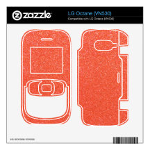 Orange glitter decals for LG octane