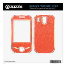 Orange glitter decals for samsung flight