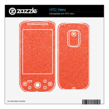 Orange glitter HTC hero decals
