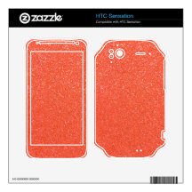 Orange glitter HTC sensation decal