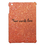 Orange glitter ipad mini case