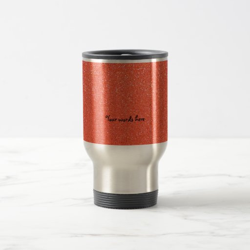 Orange glitter mug