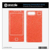 Orange glitter samsung omnia decal