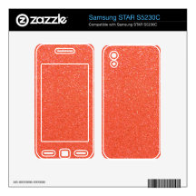Orange glitter samsung STAR S5230C skins