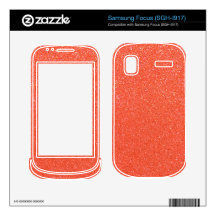 Orange glitter skin for samsung focus