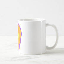 Orange Glow Skull Coffee Mug