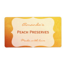 Orange&Gold Personalized Canning Label