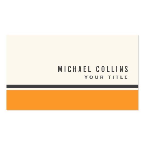 Orange gray border modern stylish business card template