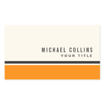 Orange gray border modern stylish business card template