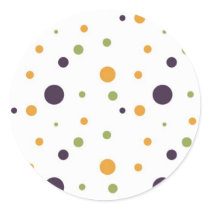 Orange Green and Black Polka Dots stickers by fantasian_angel Orange Green and Black Polka Dots stickers